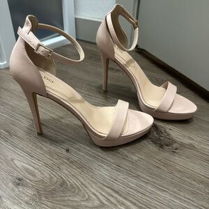 Aldo Pink Stiletto Heels with Ankle Strap
